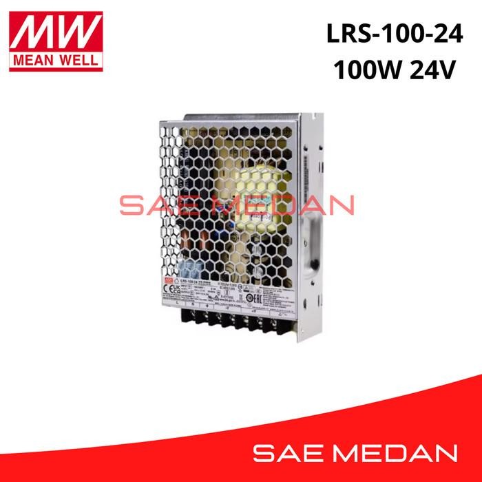 แหล่งจ่ายไฟ LRS-100-24 LRS 100 24 Meanwell 100W 24V
