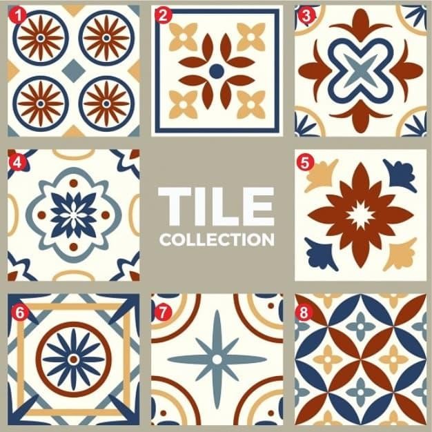 ใหม่ TILE STICKER / FLOOR STICKER / CERAMIC Motive 7