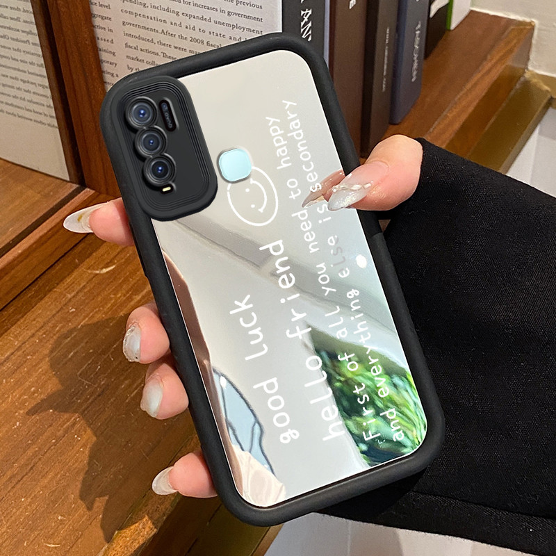 VIVO Y50 VIVO Y30 VIVO Y30i Case Simple English Case HP Case Silicone Softcase Mirror Cesing