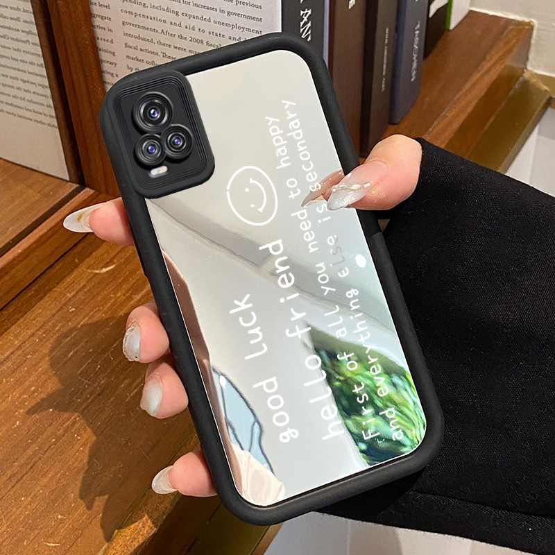 VIVO V20 VIVO V20 Pro Case Simple English Case HP Case Silicone Softcase Mirror Cesing