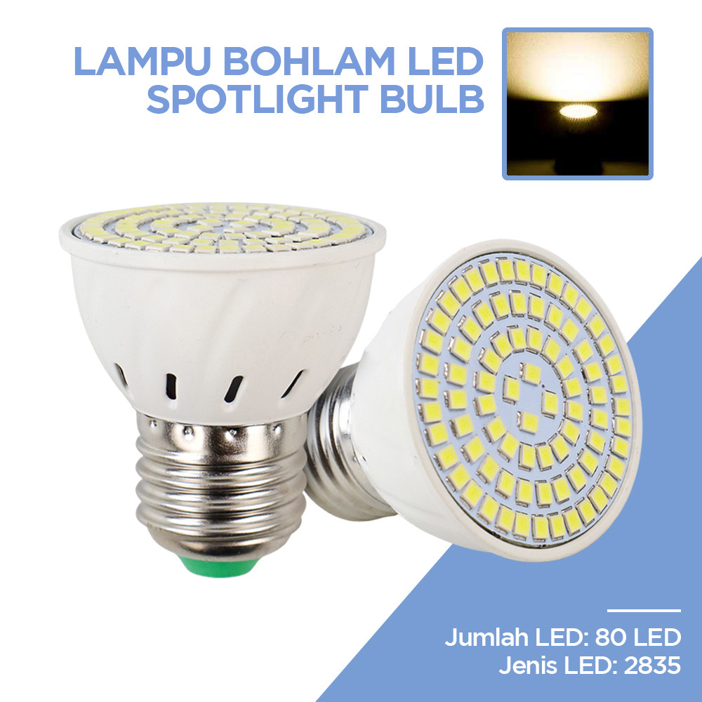 WENNI หลอดไฟสปอตไลท์ LED 2835 SMD 999 Lumens 180 องศา 9W