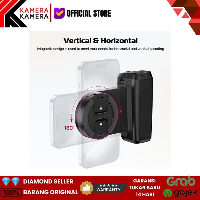 Ulanzi Ma35 Magsafe กล้องสมาร์ทโฟนบลูทูธชัตเตอร์และด้ามจับ (M032Gbb1)