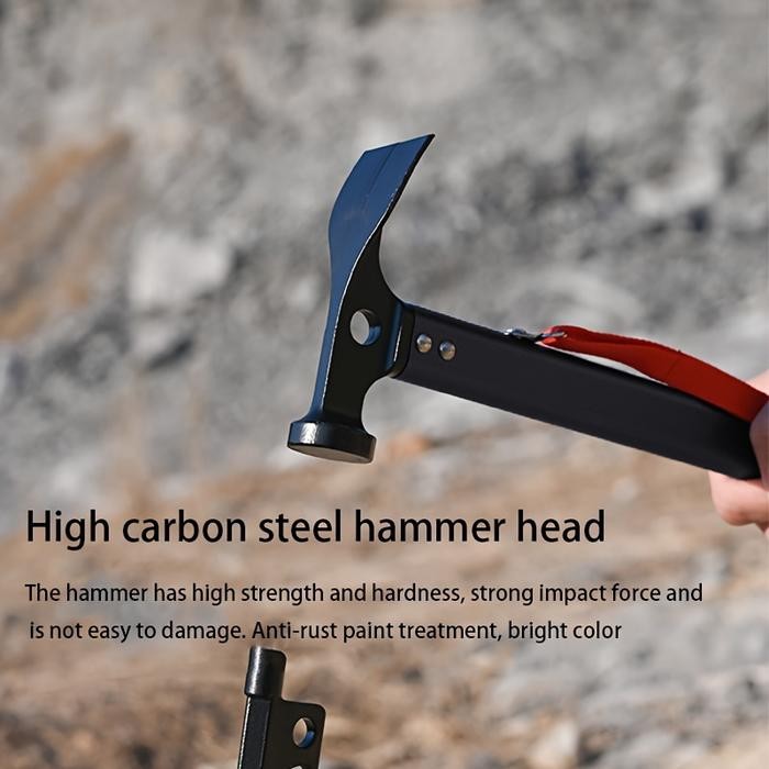 TENDA ค้อนตั้งแคมป์กลางแจ้งแบบพกพามัลติฟังก์ชั่น Macc เต็นท์ Peg Hammer