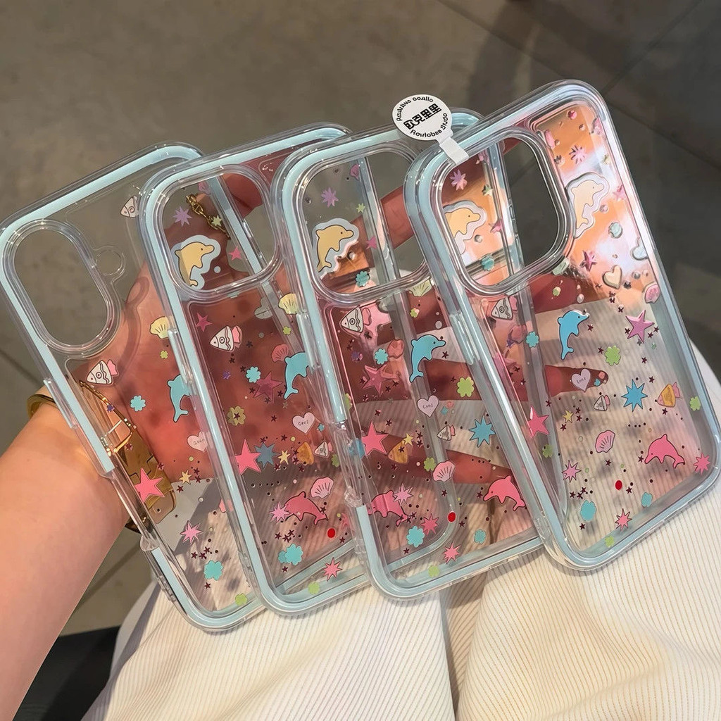 Anti Crack Dolphin World กรณี Hp Oppo A5X A5I A3X Reno 14F 14 Pro 5Ga5 Pro 11F 5G A78 8 Pro 5G A52 A