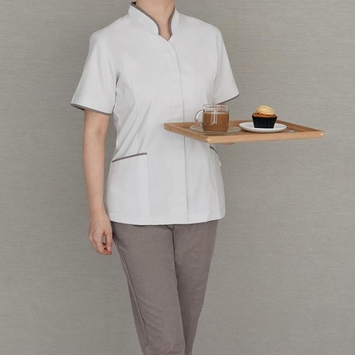 Fitform Nurse/Nurse/Worker Uniform - Duo-Tone Mandarin Trim (Trousers)