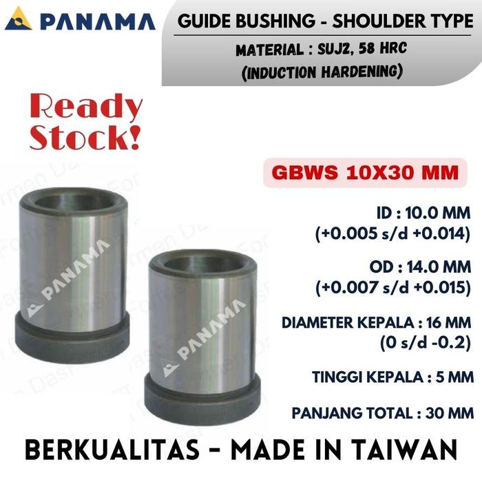 Choice - Guide Bushing 10*30 Guide Bush Gbws 10 X 30 Mm Made In Taiwan