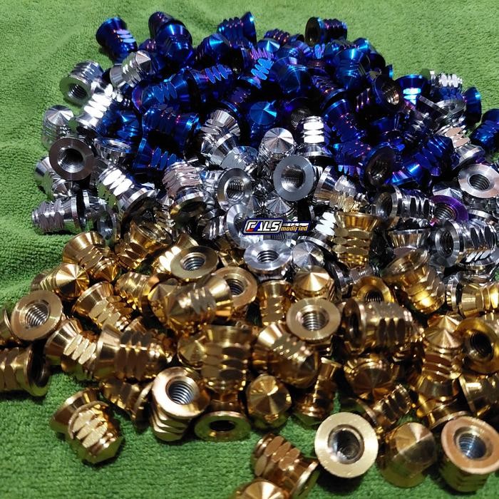 Choice - Original Thailand 12 Stainless Gold Blue Silver Head Nuts ราคาหน่วย