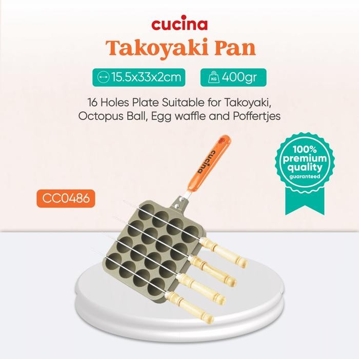 Cucina Takoyaki Pan - แม่พิมพ์ทาโกะยากิ Octopus Balls Cc0486 จัดส่งฟรี