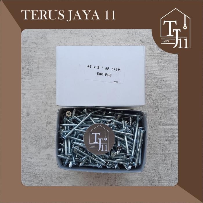 Jf Taping สกรู/สกรู ขนาด 8 X 2 จํานวน 500 ชิ้น