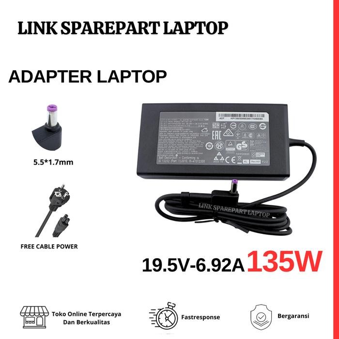อะแดปเตอร์ DELTA ADP-135NB B 19.5V 6.29A 135W อะแดปเตอร์ ACER NITRO 5 AN515-54 Series N18C3