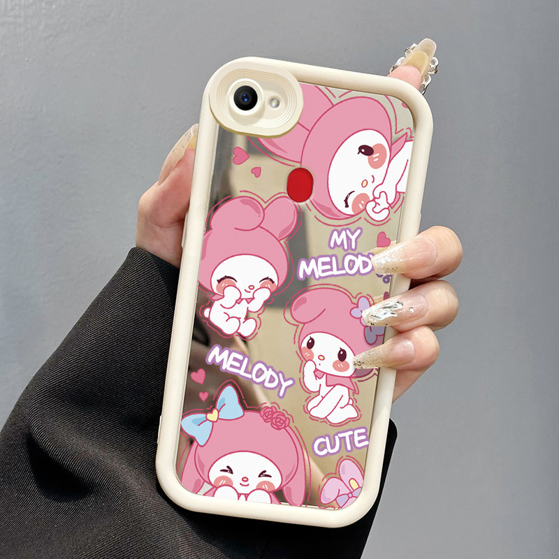MERAH HP OPPO F5 F7 F5 Youth Case Mirror Softcase Protective Silicone Cesing Case Pink Rabbit Icon C