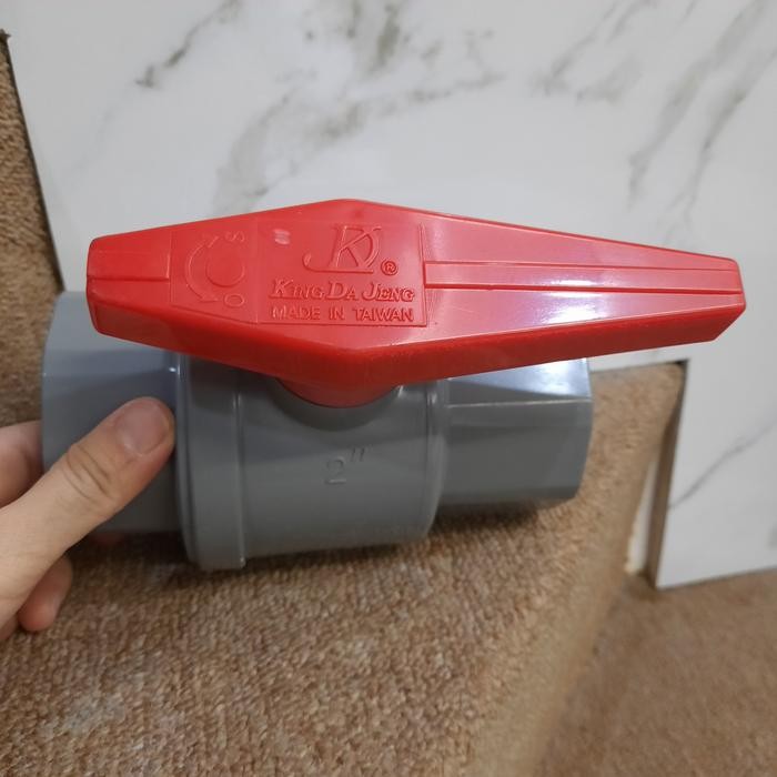 บอลวาล์ว 2 นิ้ว Stop Valve / Ball Valve 2" King Da Jeng (Kdj) Pvc จัดส่งฟรี