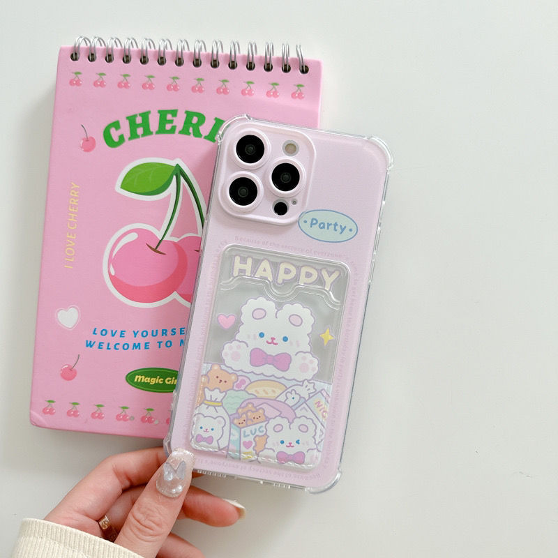 ความงามแฟนซีสุนัขกระต่ายผู้ถือบัตรกรณีVivo Y19s Pro Y29 5G Y19S V40 Lite 4G 5G Y28 Y18 Y35 Y15S Y15A