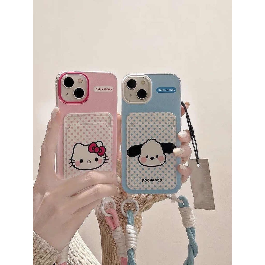 HP Halo Kitty Drop-Resistant Card Holder Xiaomi 14T Pro Poco X7 Pro 5G C75 C7111 Lite M6 Pro 5G M5 F