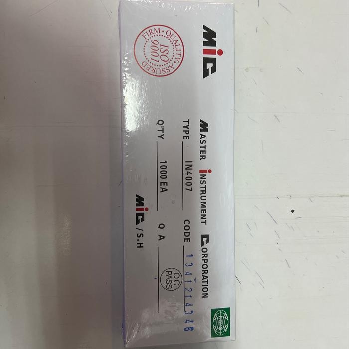 ไดโอดไดโอด IN4007 IN 4007 1N 4007 1N4007 MIC (ราคาต่อ 1000 ชิ้น)
