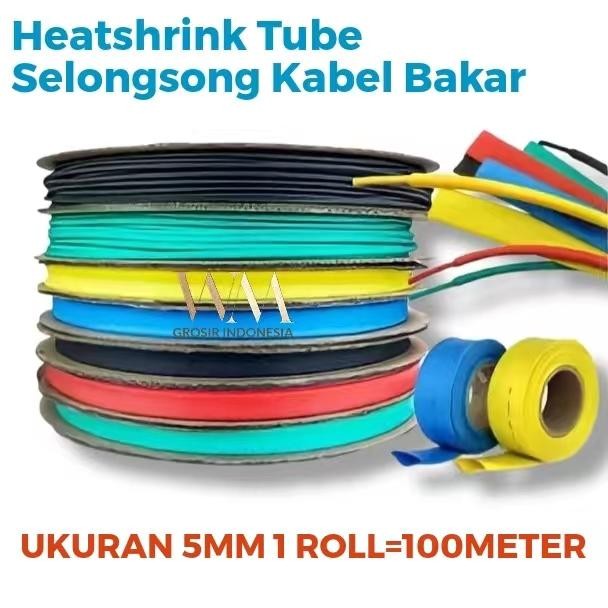 Heatshrinkled D-5mm 1 ROLL ท่อหดความร้อน Burn Cable Sleeve