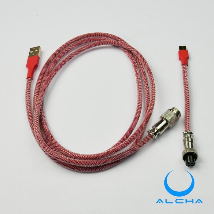 ALCHA CABLE USB TYPE C RED AVIATOR JOINT MECHANICAL KEYBOARD CABLE