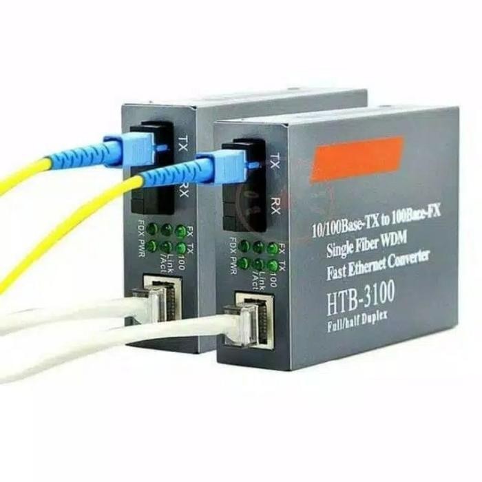 Netlink HTB3100 AB HTB 3100 ตัวแปลงสื่อไฟเบอร์ออปติกโหมดเดียว HTB-3100 คู่