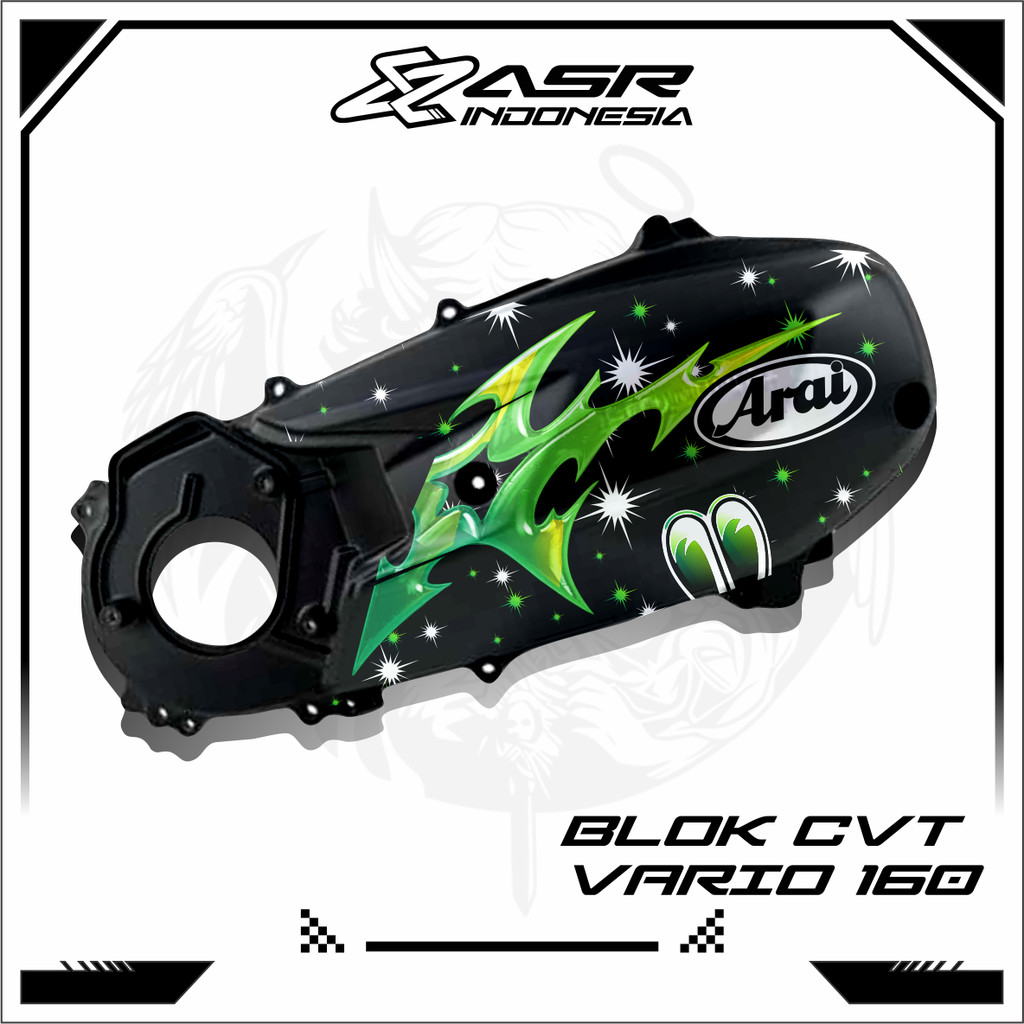 สติ๊กเกอร์ CVT โปร่งใส Vario 160 พร้อม Suriken Star Motif