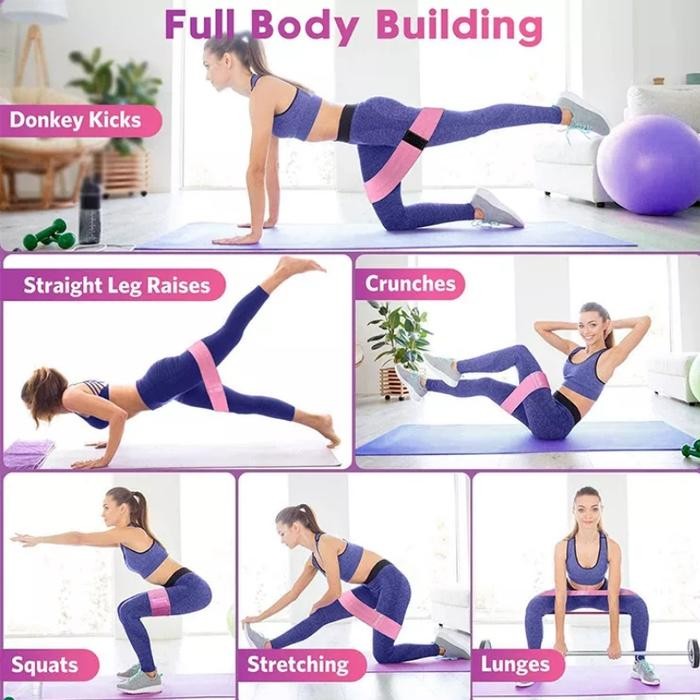 Upletics Resistance Hip Band I Booty Band I Squat Band สําหรับโยคะและยิมคุณภาพ