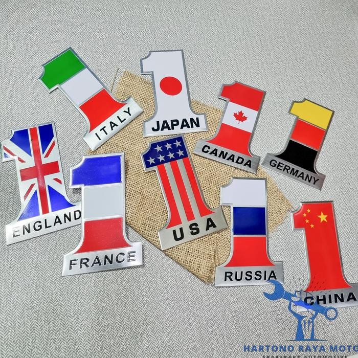 โลโก้ 3D EMBLEM FLAG ENGLAND GERMANY JAPAN อิตาลี FRANCE FLAGS