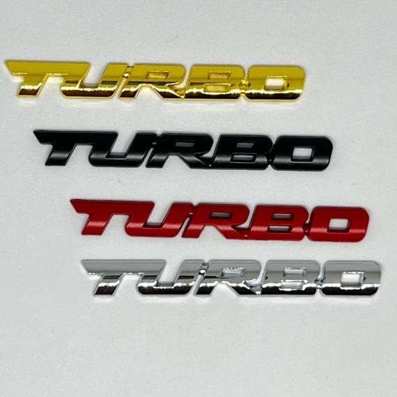 TURBO FULL META 9CM WRITING EMBLEM