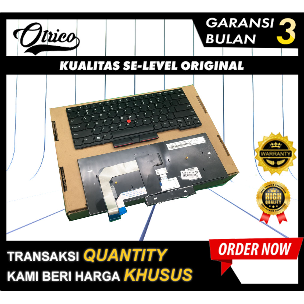 Lenovo t470 t470s คีย์บอร์ดสีดํา