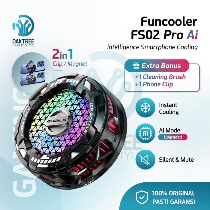 Oaktree Funcooler Fs02 Pro Fan หม้อน้ําคูลเลอร์ Hp พัดลมระบายความร้อนสําหรับเล่นเกม