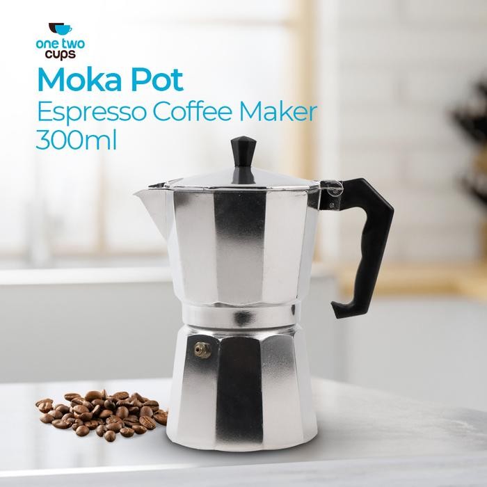Crema Moka Pot 6 Cup (ไม่มีแบรนด์ - คล้าย Bialetti) - Mokapot Espresso