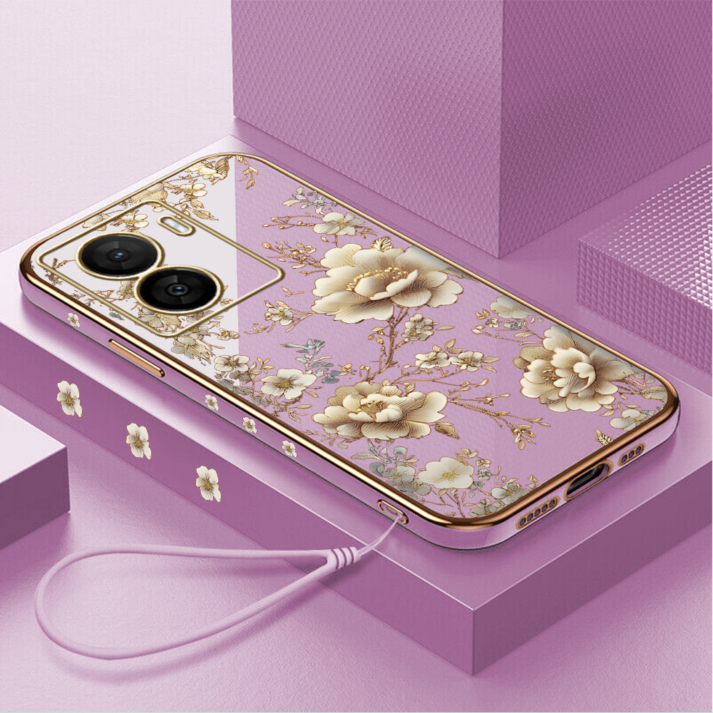 LOKAL ปลอก Hp สําหรับ iQOO Z7X 5G สต็อกท้องถิ่น Lanyard ฟรีเคสโทรศัพท์ Softcase Kesing Cassing Soft 