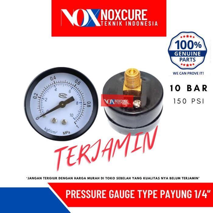 PRESSURE GAUGE THREAD 1/8 UMBRELLA TYPE RANGE 0-1MPA 0 - 10BAR 150 PSI