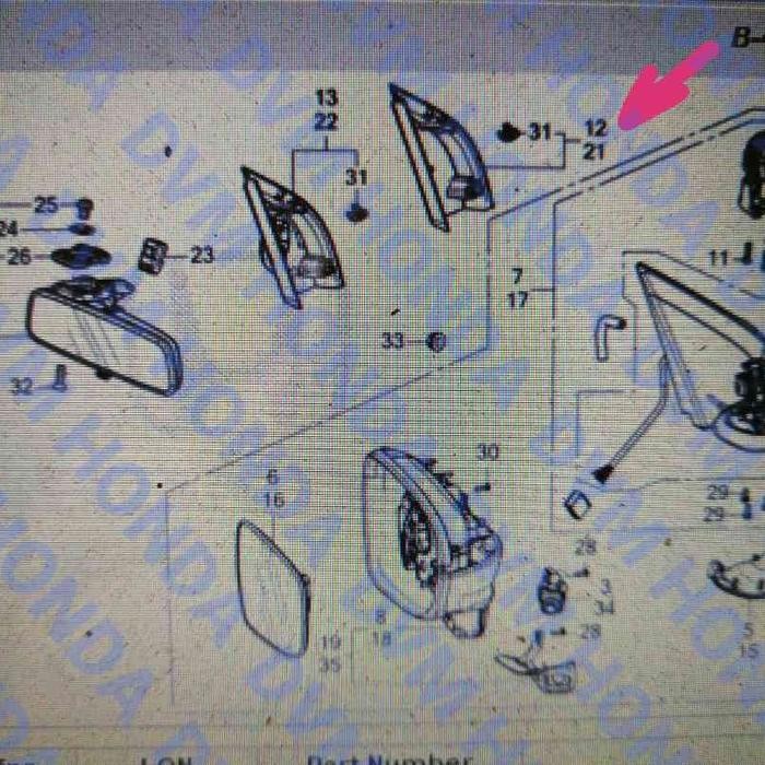 Original Brv Dg3 อะไหล่ด้านหน้าซ้ายกระจกด้านในสามเหลี่ยม Garnish