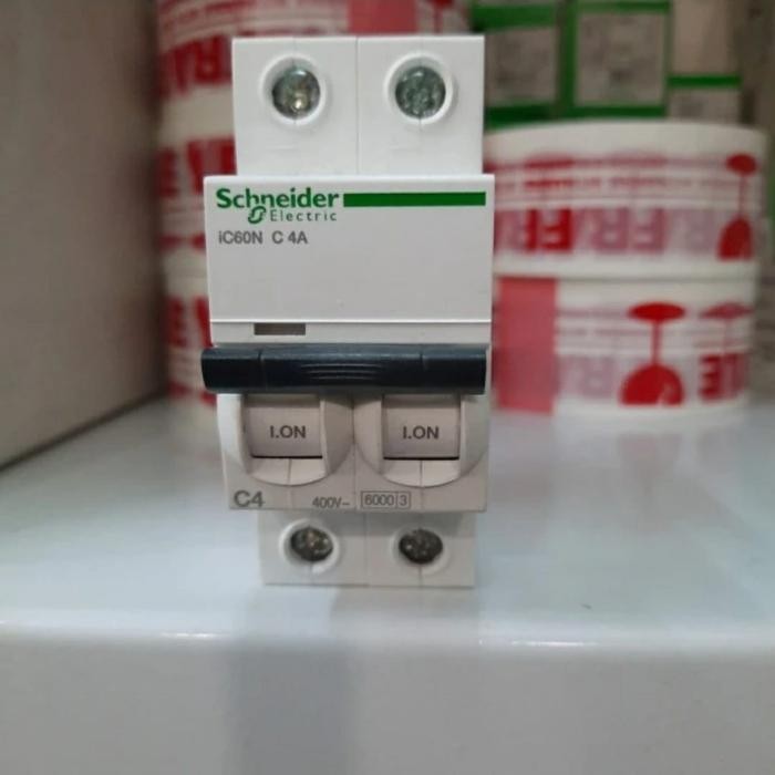 MCB IC60N 2P 4A 6kA Schneider 2Phase 2Pole