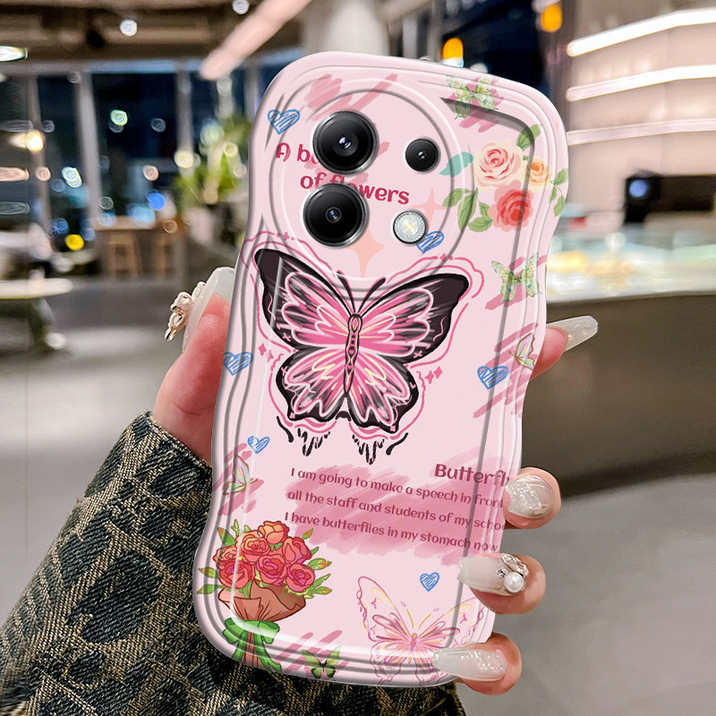 HP MAWAR เคสโทรศัพท์สําหรับ Xiaomi POCO X6 5G POCO X6 Neo 5G POCO X6 Pro กรณี Softcase Rose และผีเสื