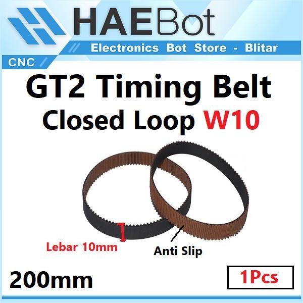 [ผู้เชี่ยวชาญ] [EBS] GT2 Timing Belt 10mm 200mm Closed Loop Anti Slip MXL W10 200 2mm