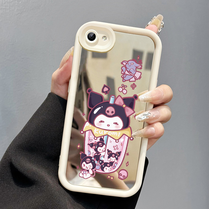 HP VIVO Y81 VIVO Y81i VIVO Y81s VIVO Y83 Case Mirror Softcase Protective Silicone Cesing Cute Milk T