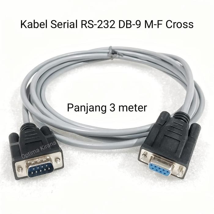 DB-9 RS-232 MF สายพี่หญิง 3 เมตร CROSS NULL MODEM