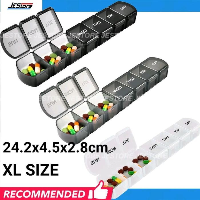 กล่องยา Strong (Xl) 7 Days Pill BOX Daily Vitamin Container