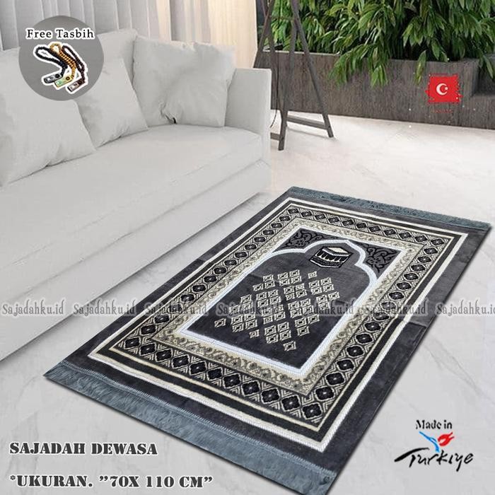 (ผู้เชี่ยวชาญ) เสื่อละหมาดสําหรับผู้ใหญ่แบบหนา izmir และ nurtex เกรด A Velvet Soft Fur