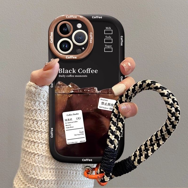 สีดํากาแฟสายคล้องปลอก Hp Infinix Hot 60i Smart 9 Hot 50 Pro Plus 40 Pro Plus 30I Hot 11 10 9 Play P6