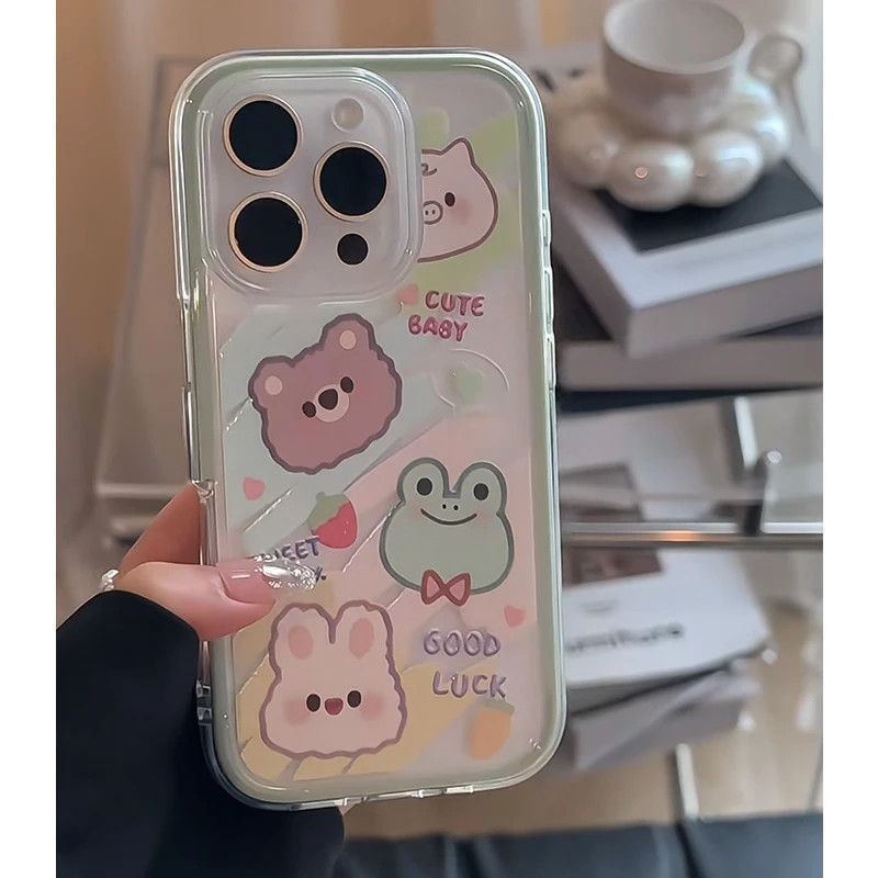 ล่าสุด Anti Crack สัตว์การ์ตูนกรณี Oppo A6x Reno 15 5G A6x Reno 15 5G A6 Pro A5X A5I A3X Reno 14F 14