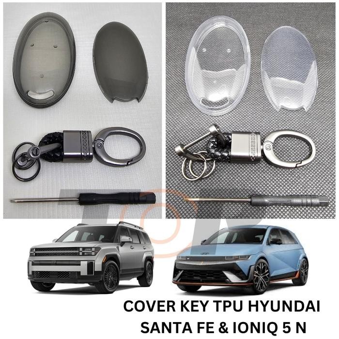 - ฝาครอบคีย์ Tpu Hyundai Santa Fe Ioniq 5 N รถ Soft Case Casing Remote Protector