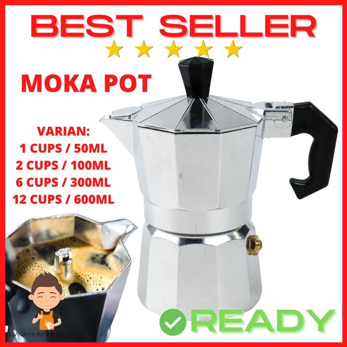Moka Pot 6 cup - MokaPot 300ml - เครื่องชงกาแฟเอสเปรสโซเครื่องมือต้มกาแฟ