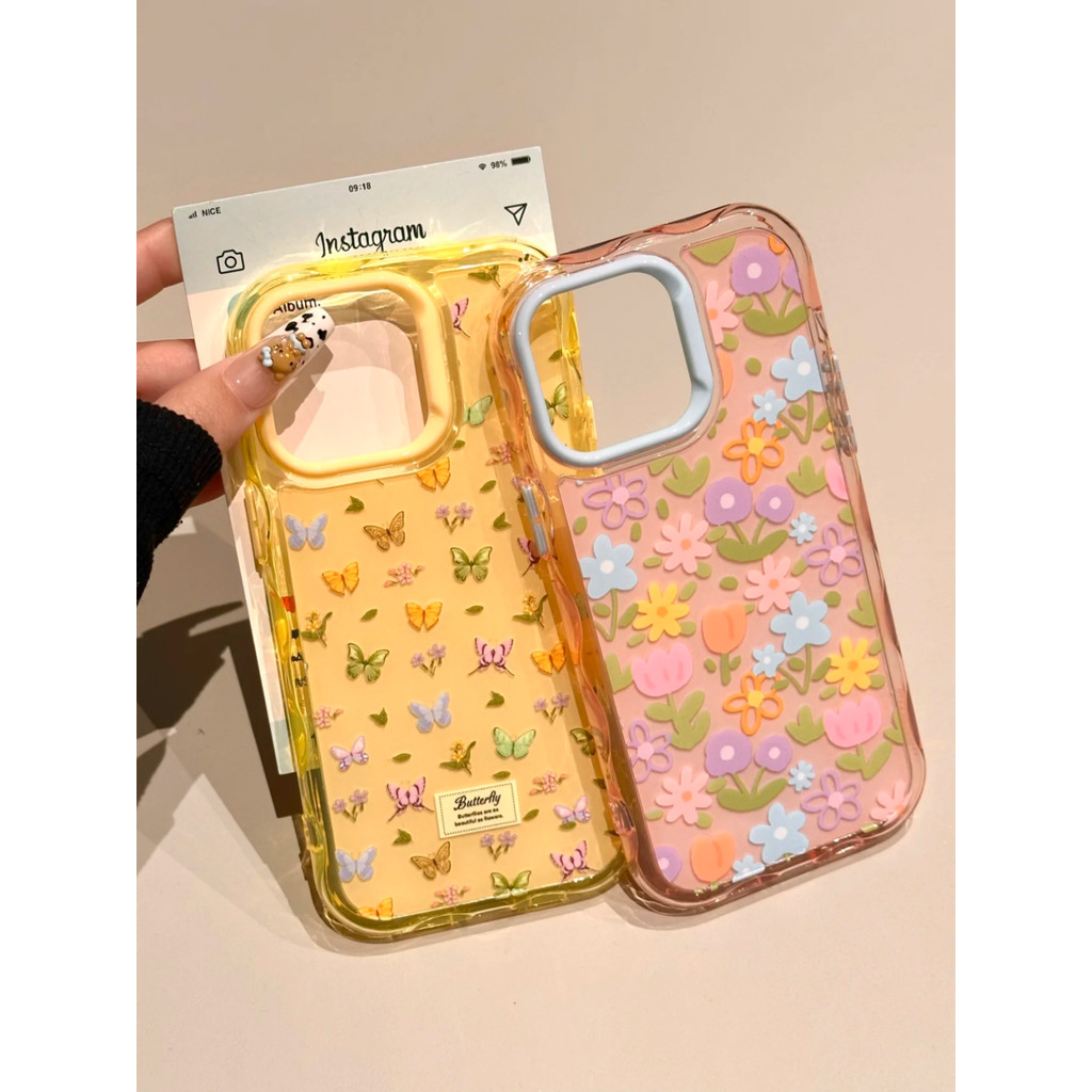 ผีเสื้อล่าสุดสีสันปลอกRealme 15F C85 C85 Proหมายเหตุ70หมายเหตุC71 60 60X C75 C75X C51S Narzo 50I Pri