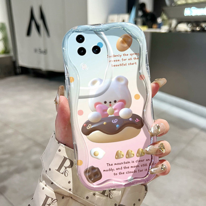 HPปลอกสําหรับVivo V30 5G V30E 5G V40 5G V40 Pro 5G V40 Lite 5G Y200 5G Y300 5G S18 5Gกรณีหมีขนมรูปแบ