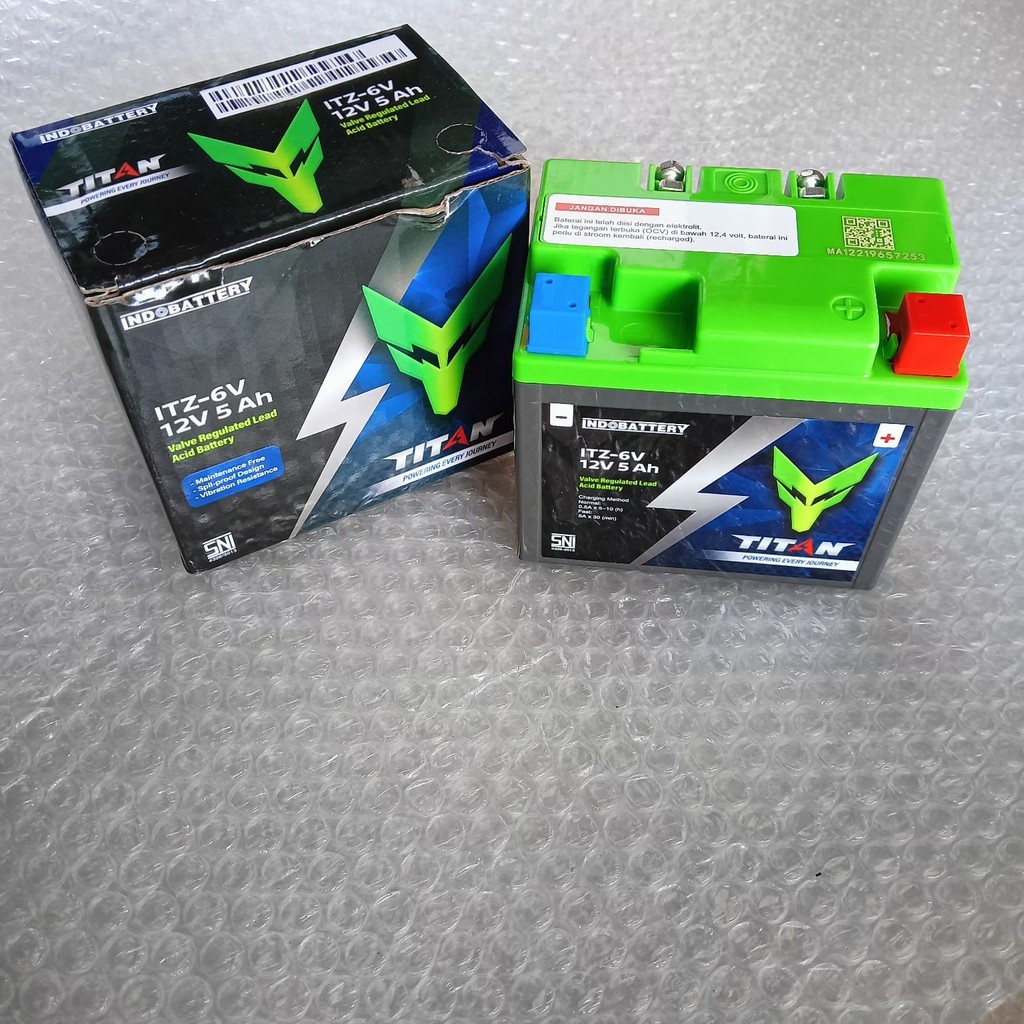 Itz 6V 5Ah Gtz6 Ytz6 Vario 125 Titan แบตเตอรี่แห้ง INDOPART ITZ-6V-BS-T Bz0089