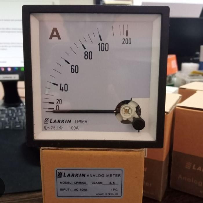 Larkin Analog Ampere Meter ผ่าน Ct 96X96Mm Lp-96Ai / 30 - 6000 Ampere พร้อมส่ง