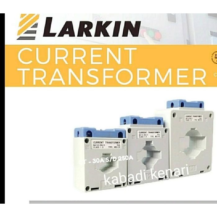 Ct หม้อแปลงกระแส Larkin 30A ถึง 250A/5 กล่องแผง พร้อมส่ง