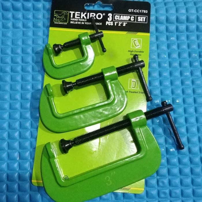 C CLAMP SET 3 PCC - TEKIRO SE PLYWOOD BOARD CLAMP TOOL 1", 2", 3"