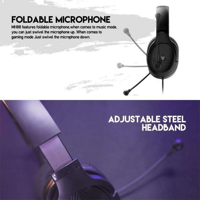 [ผู้เชี่ยวชาญ] Fantech MH88 / MH-88 Trinity ไมโครโฟนแบบพับได้หลายแพลตฟอร์มชุดหูฟัง